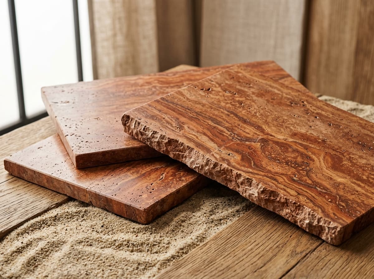 Red Travertine (Carved Edge) - naturalny trawertyn z Turcji